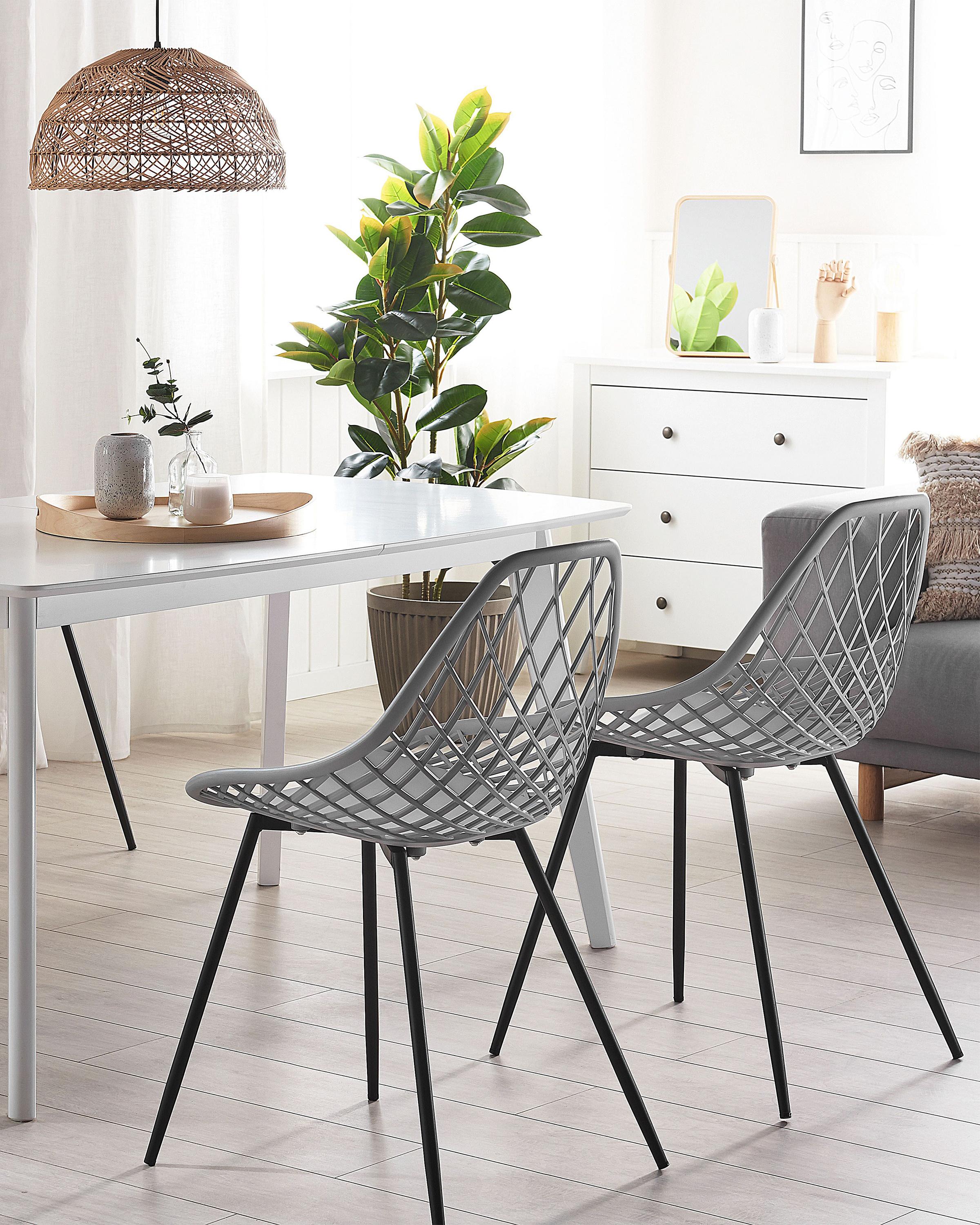 Set van 2 eetkamerstoelen CANTON Lichtgrijs