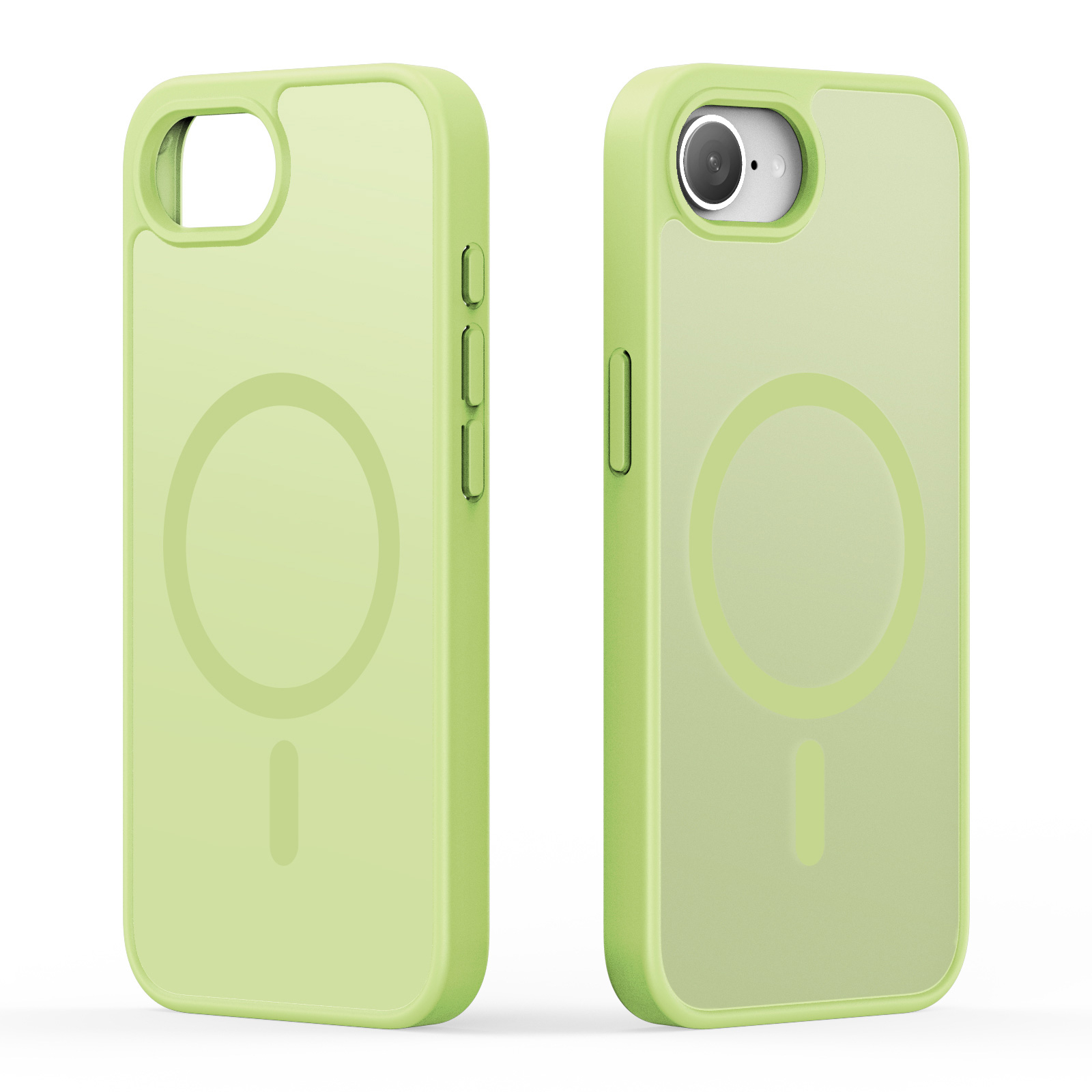 iPhone 16e MagSafe Hybrid Hardcase Hülle mit TPU Bumper - Grün