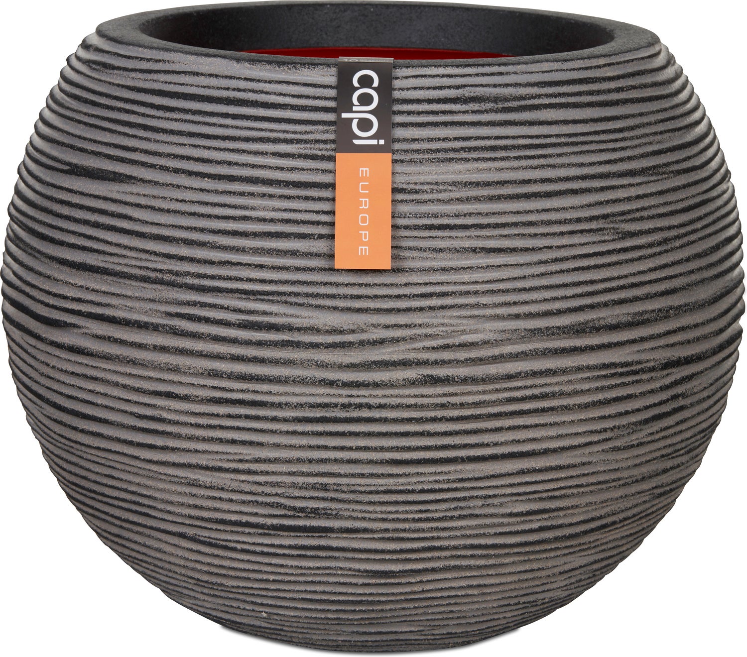 Capi Nature pot bol row D 40 H 32 cm zwart grijs