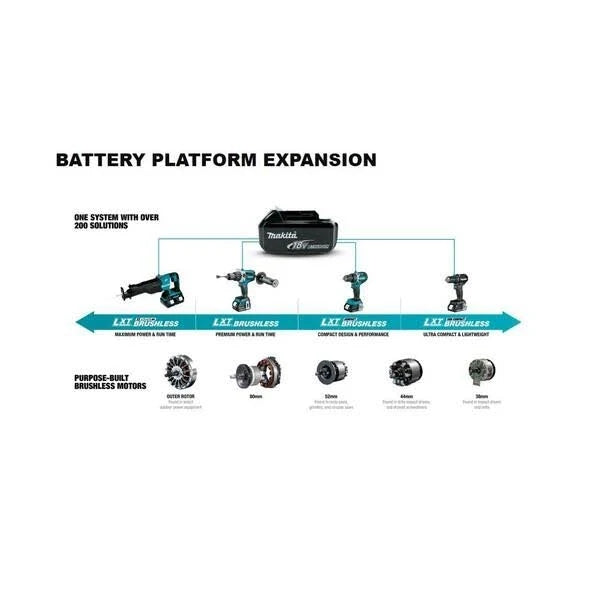 Makita 18V LXT Lithium-Ion Brushless Cordless 1/2 in. Driver-Drill Kit, 3.0Ah with Bonus Impact XPS 35 Piece Impact Bit Set