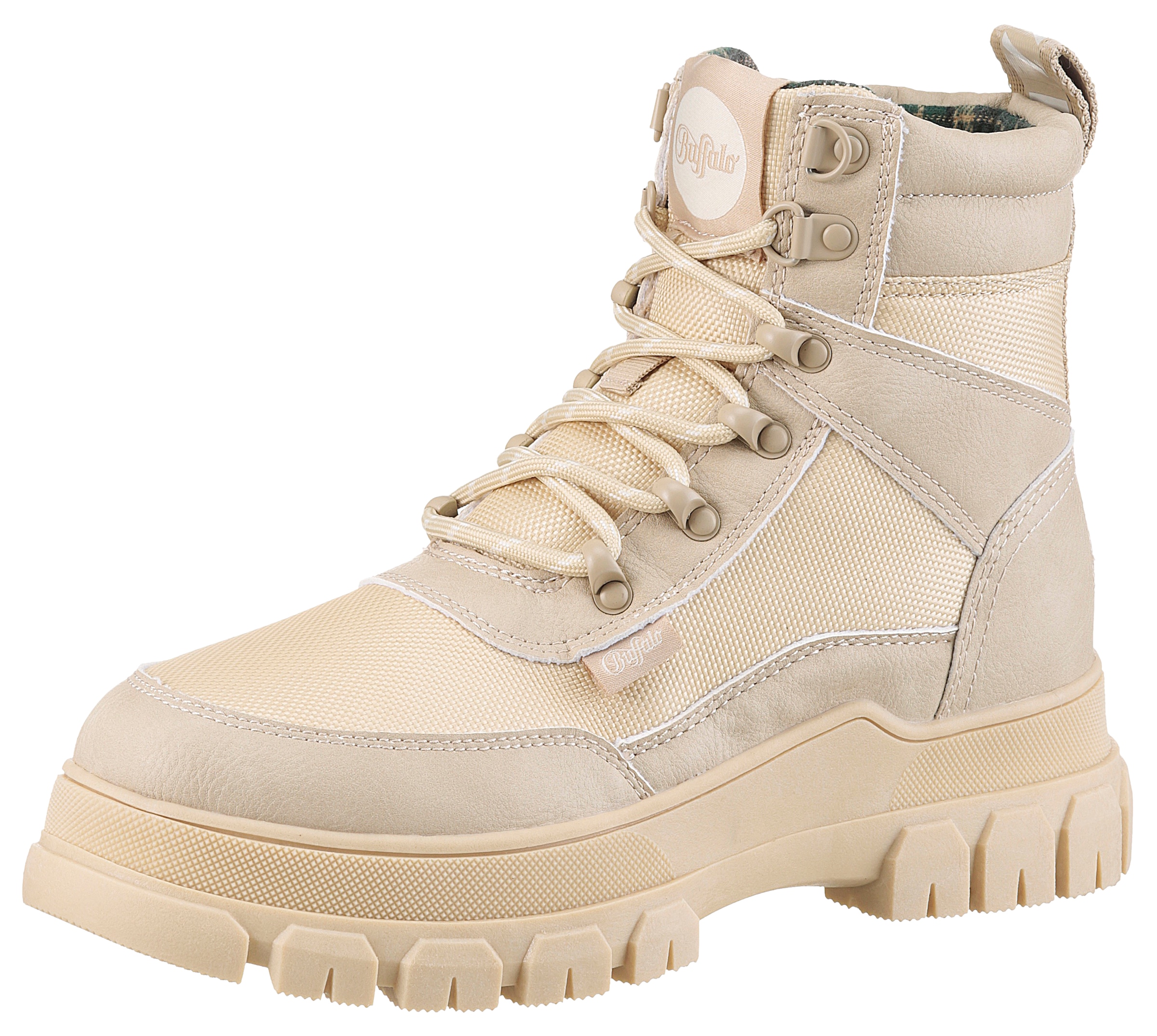 Buffalo Schnürboots »NOVA COM VEGAN«  , Stiefelette, High Top Sneaker, Plateauabsatz, mit Memory Foam