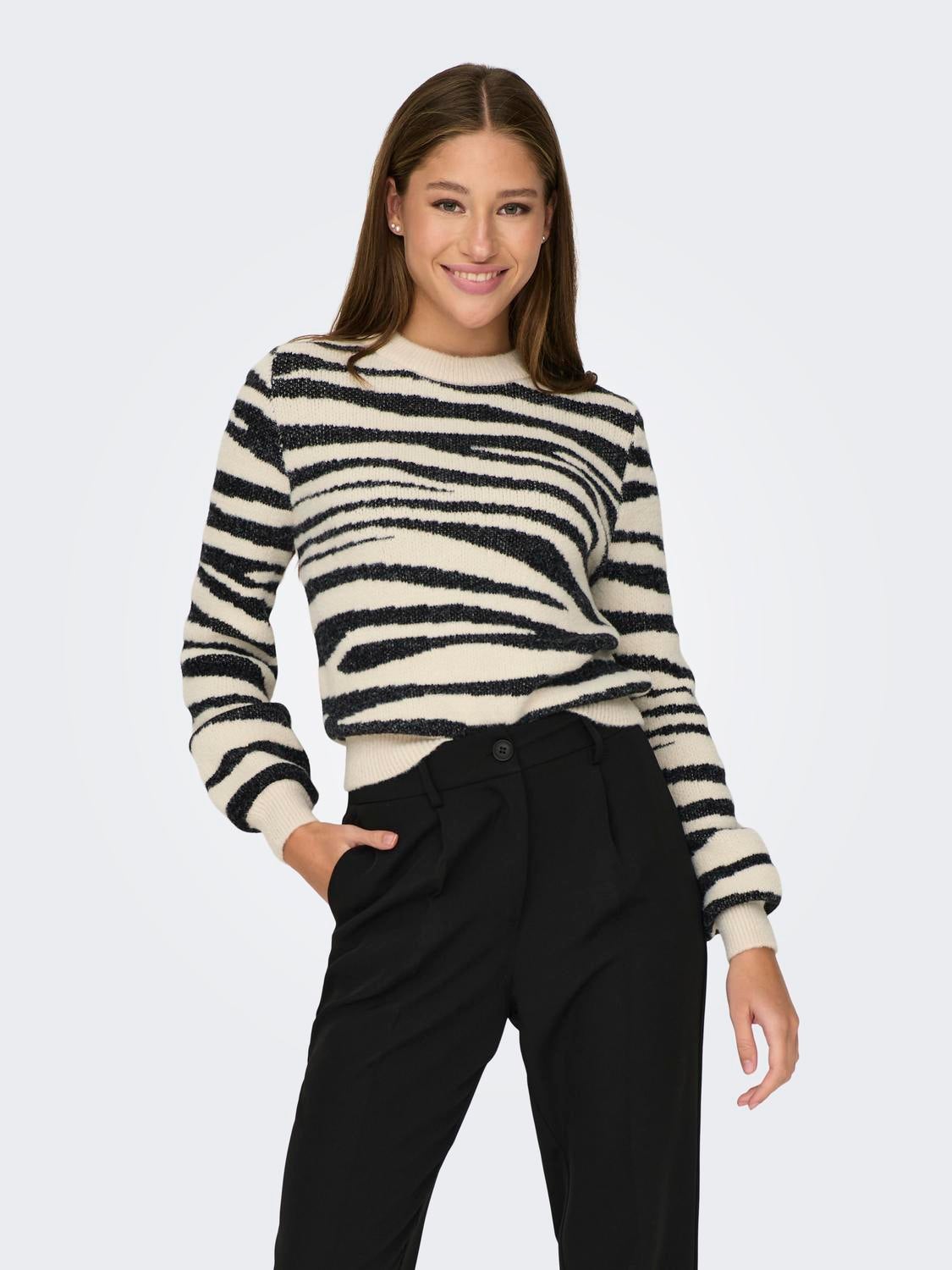 JDYLORRAINE Strickpullover Cement