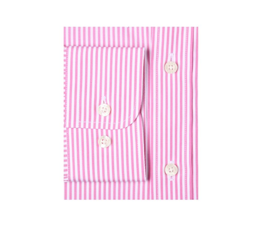 Chemise coton rayée rose et blanc - MAXIMILIEN