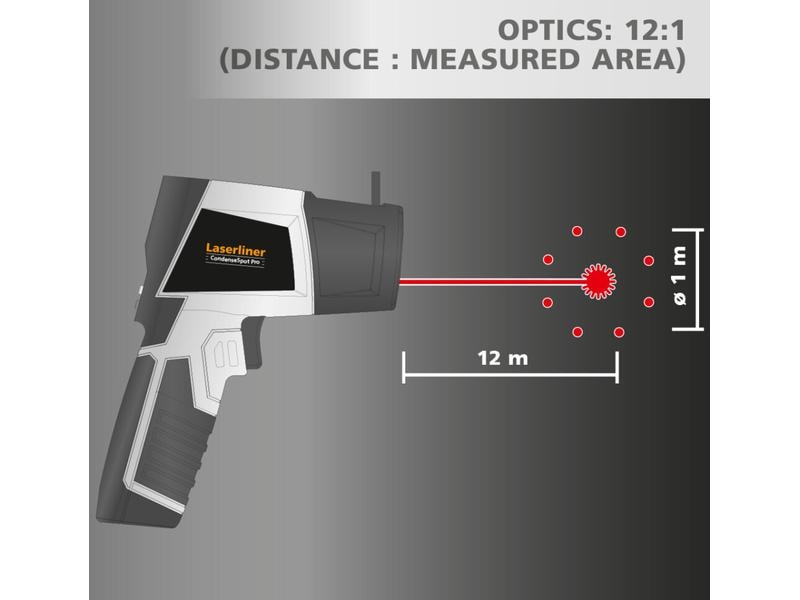 Laserliner Temperatur- und Feuchtigkeitsmessgerät CondeseSp Klima-/Feuchte-/Temperaturmessgerät zur Vermeidung von Wärmebrücken und Schimmelpilzbildung – mit Bluetooth-Schnittstelle