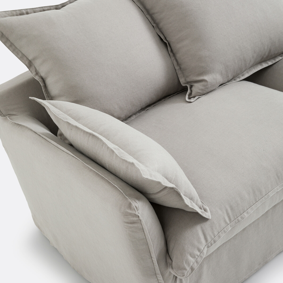 LA REDOUTE INTERIEURS<br>Slaapbank H14 cm, gekreukt linnen, Odna