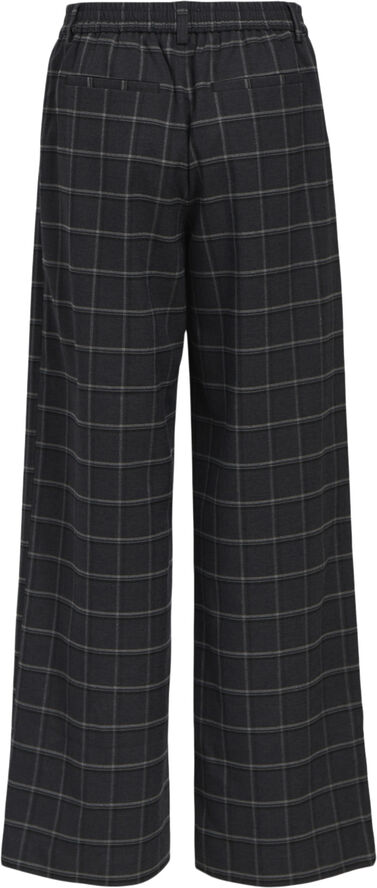 Object OBJLISA WIDE PANT AOP NOOS Dark grey melange/white col