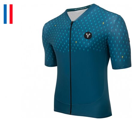 Maillot Manches Courtes LeBram Chaussy Bleu Pelforth Coupe Ajustée