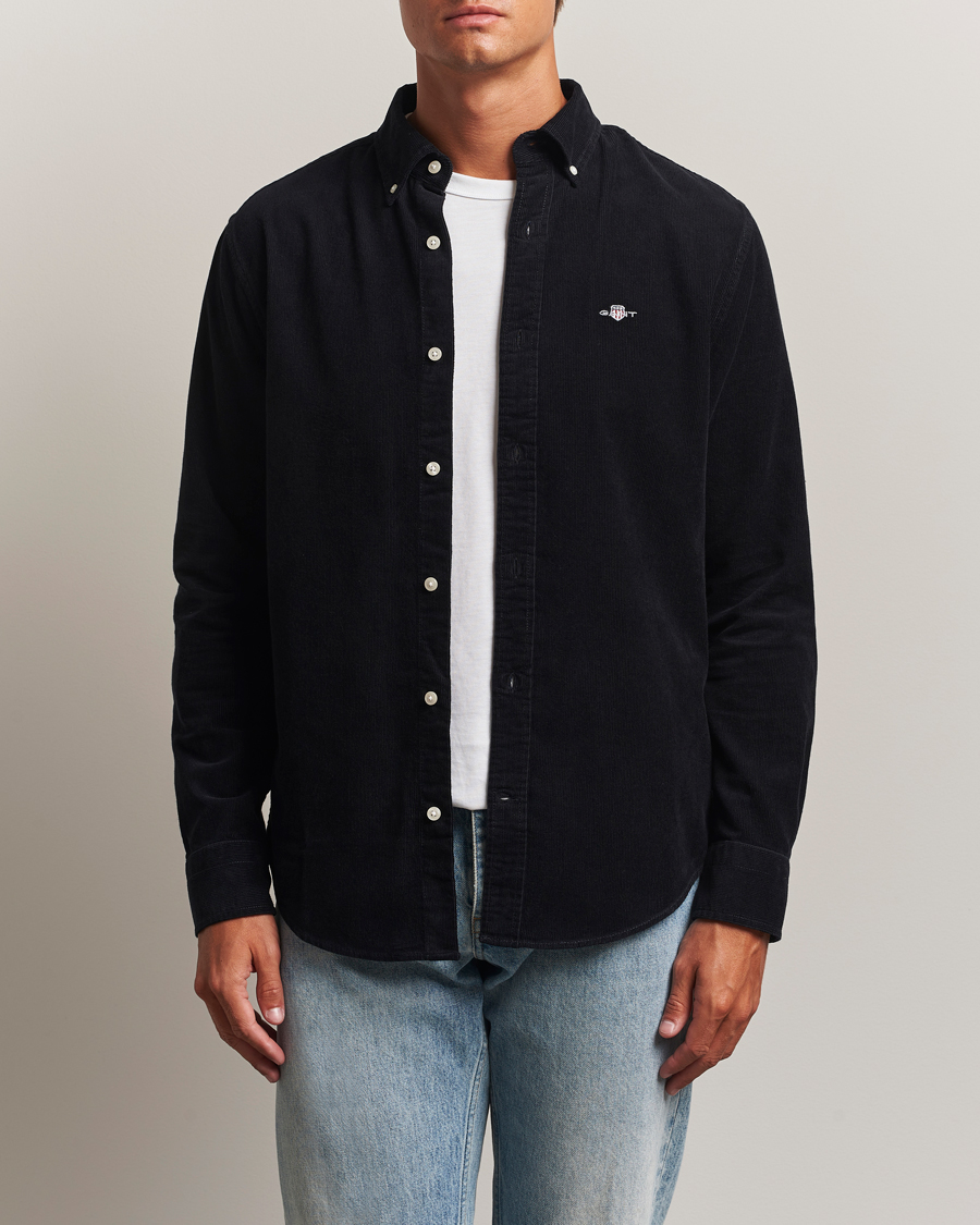 GANT Regular Fit Corduroy Shirt Black