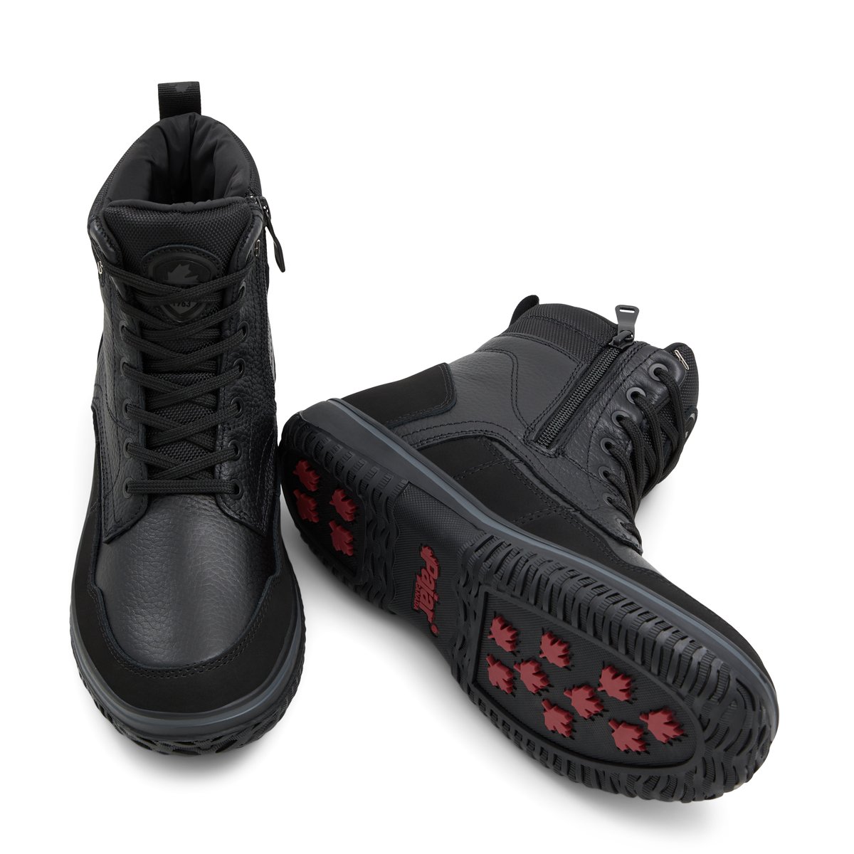 PAJAR-Ganner-m-Bottes d'hiver - Talon plat - Noir
