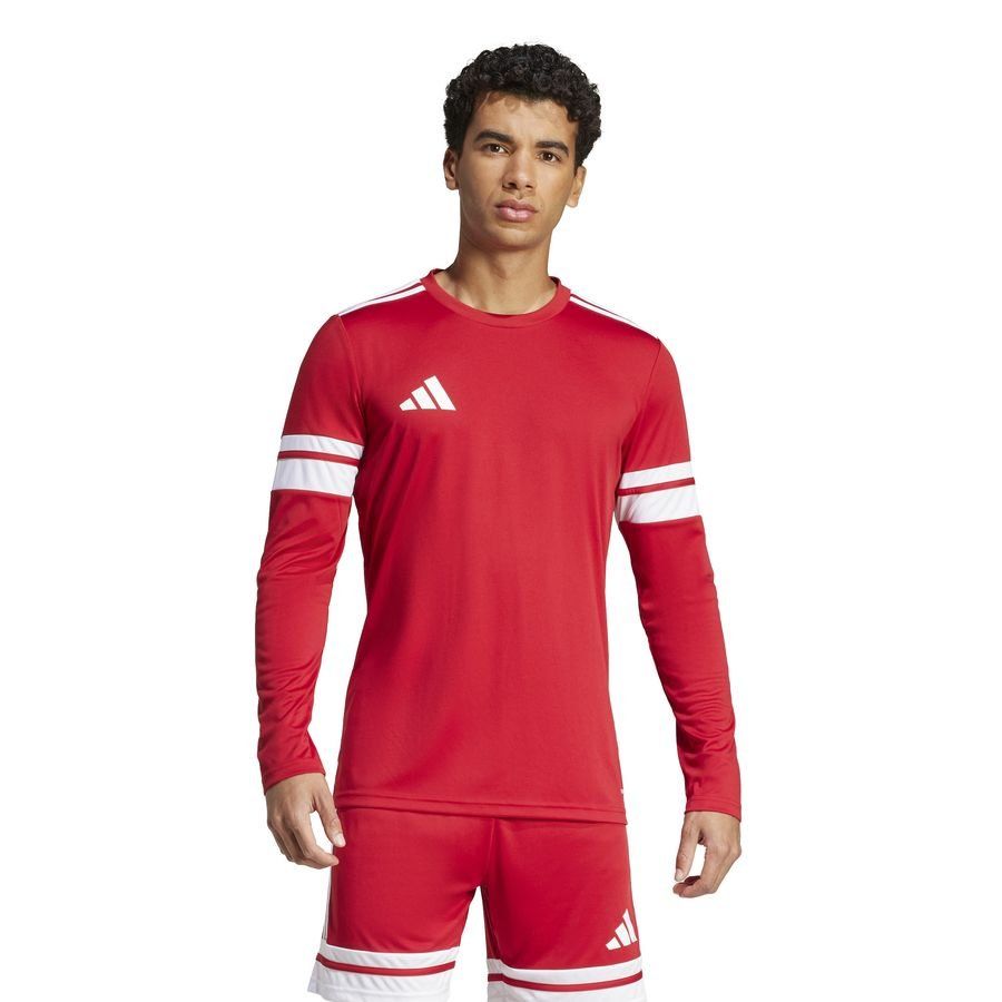 adidas Maillot Squadra 25 Manches Longues - Rouge/Blanc