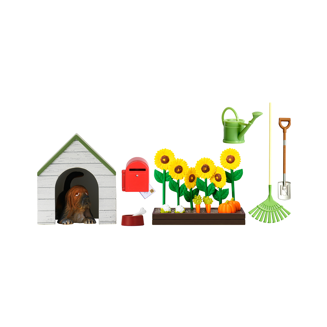 LUNDBY Puppenhauszubehör Gartenset & Hundehütte