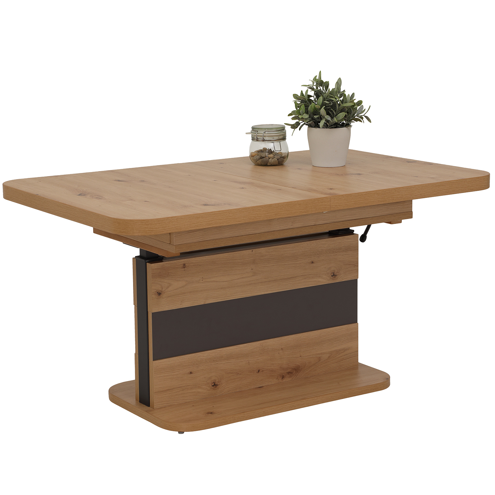 Couchtisch - Artisan Eiche - anthrazit - auszieh- und höhenverstellbar