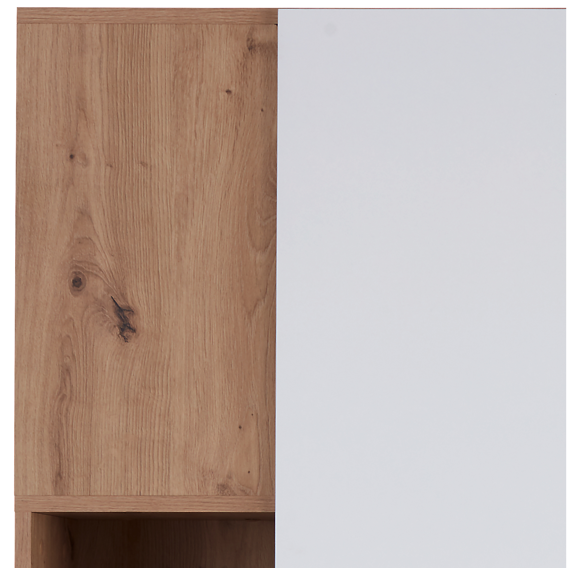 Eckschrank - Artisan Eiche-alpinweiß - begehbar