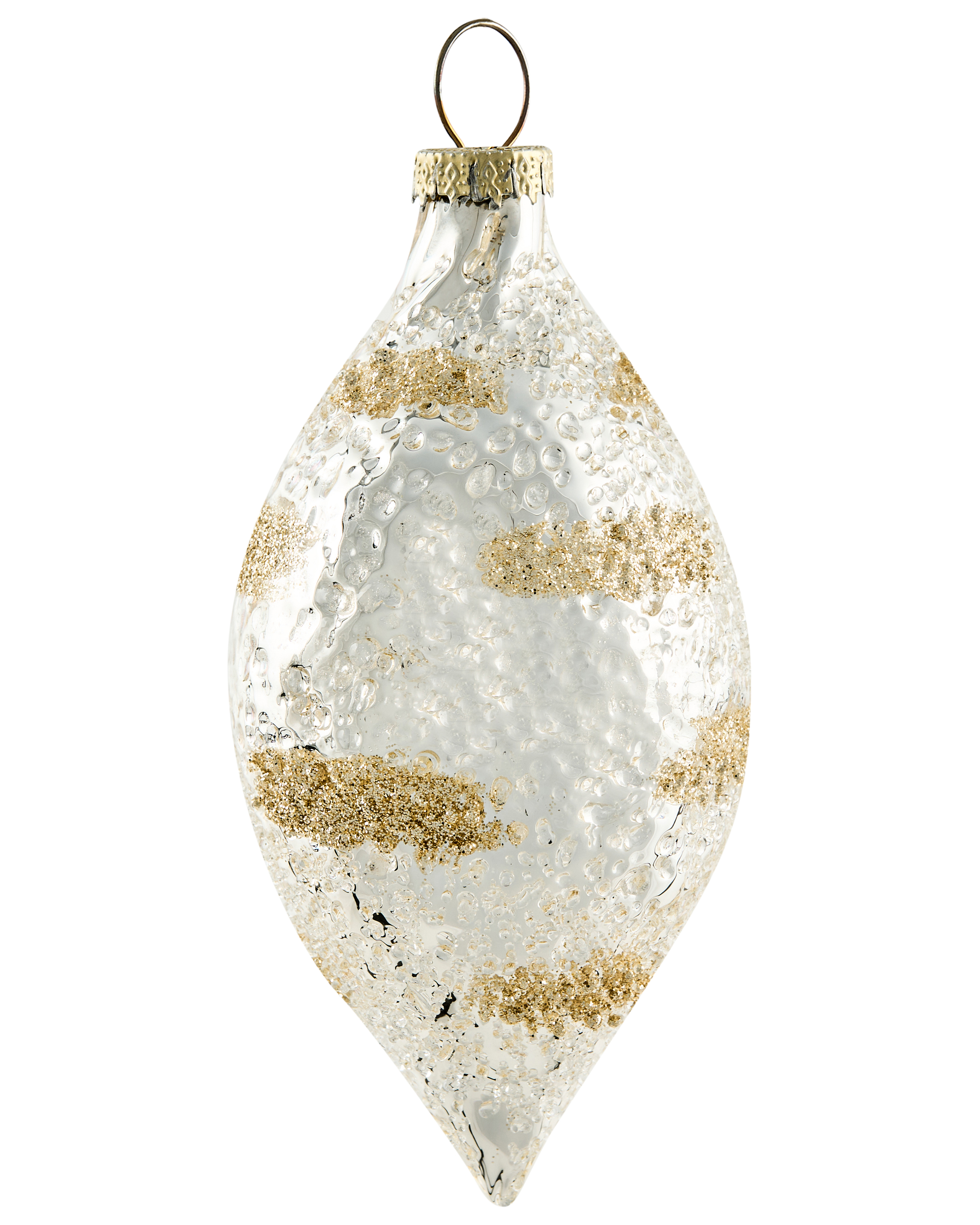 Set van 25 kerstballen ICICLE Glas Transparant/goud