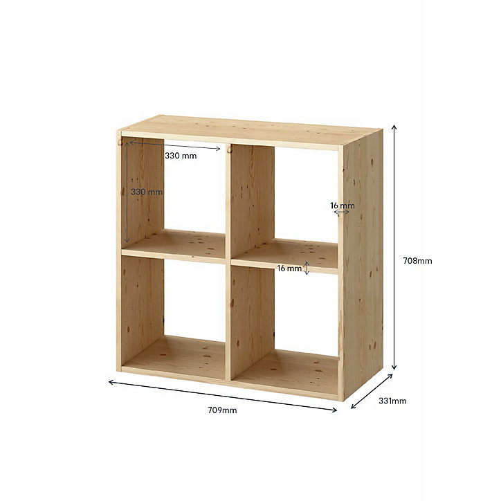 Étagère modulable 4 cubes en pin GoodHome Mixxit