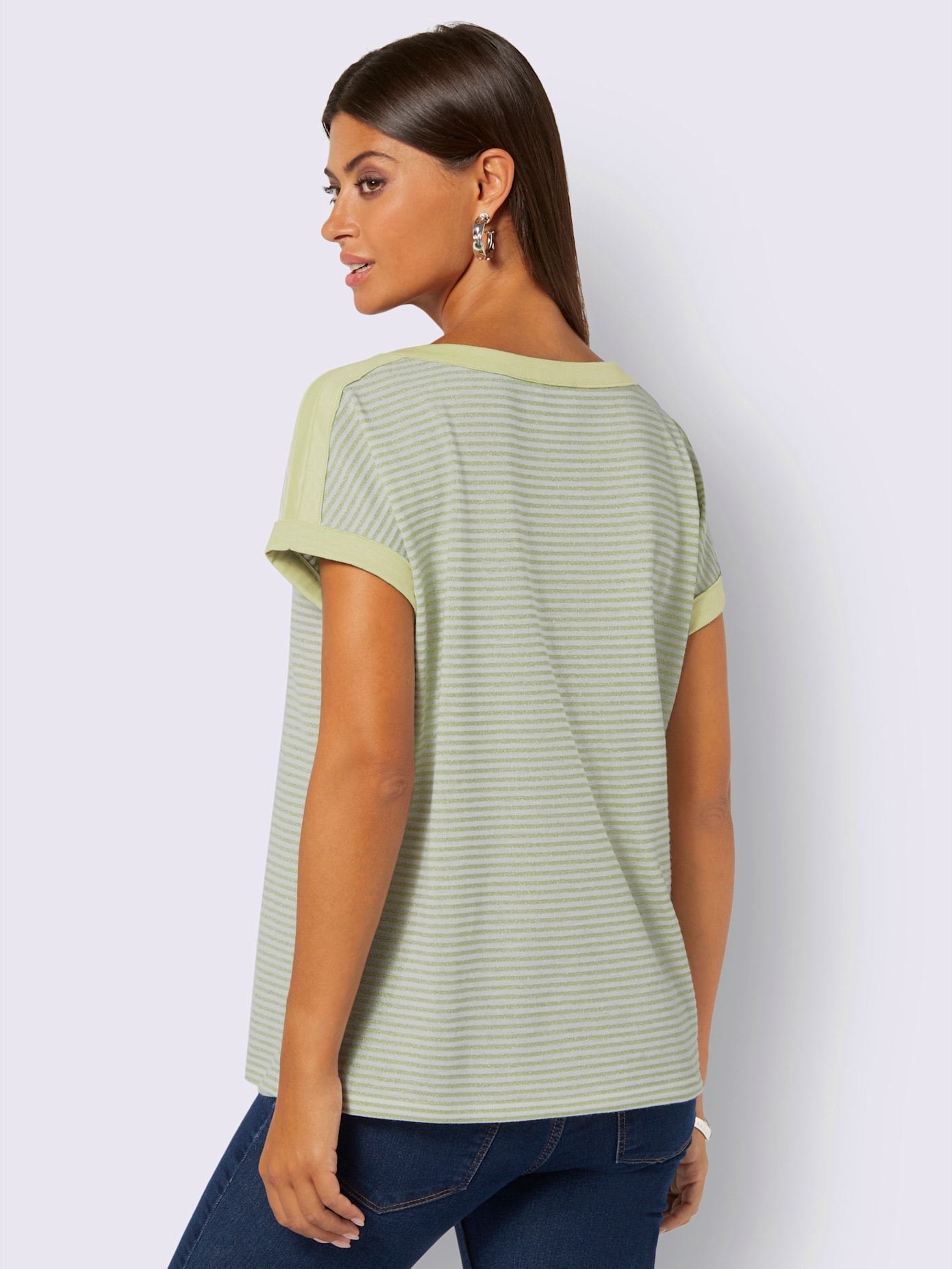 T-shirt rayures brillantes