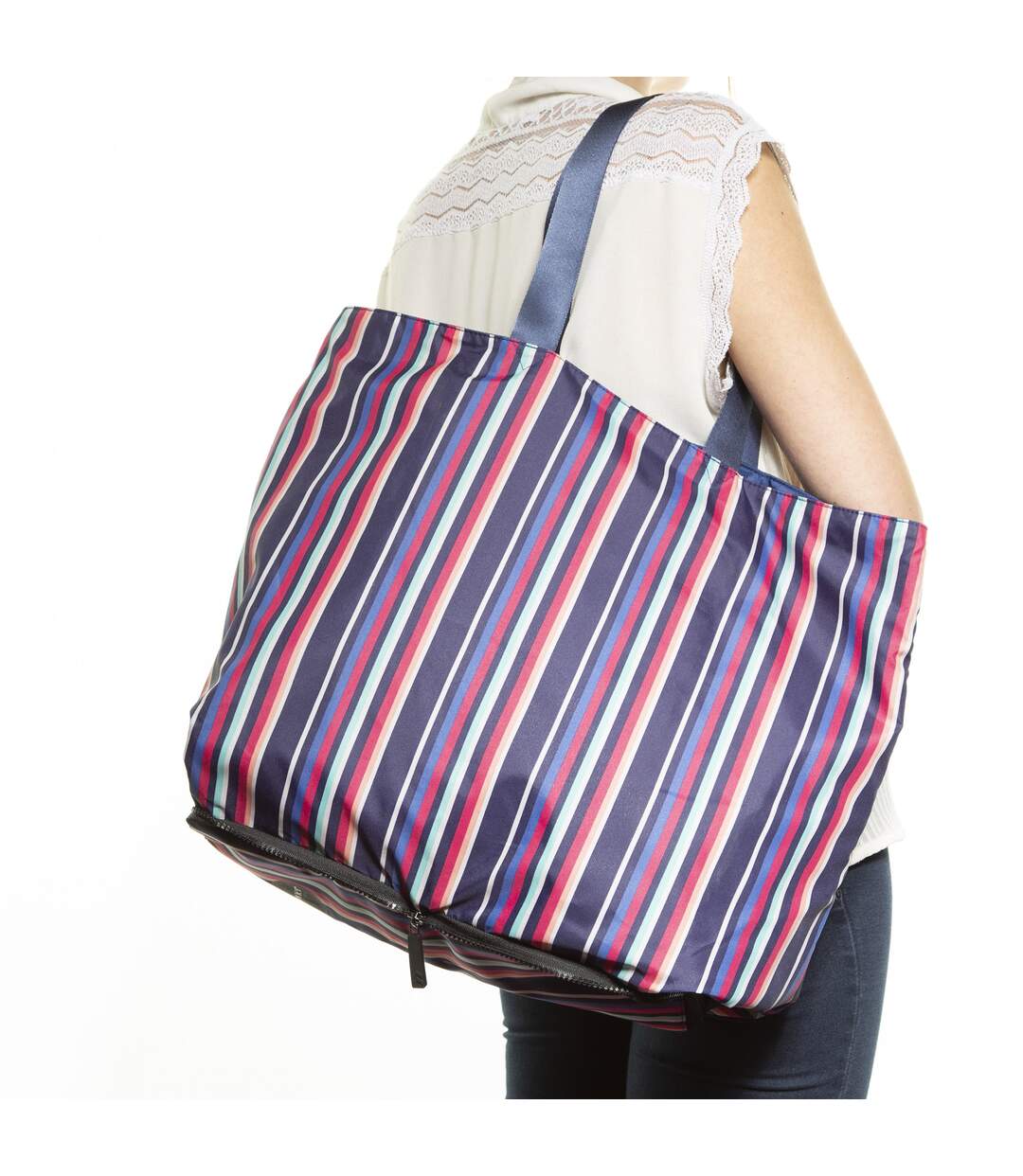 Isotoner Sac femme réversible et repliable