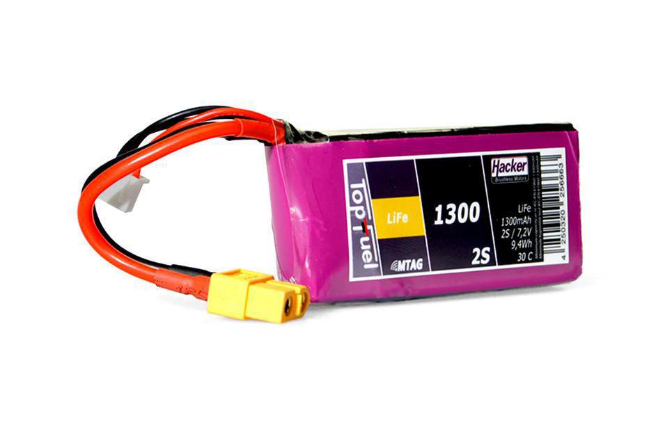 RC-Akku LiFe 1300 mAh 6.6 V 30C TopFuel MTAG2S Li-Fe Akku für Flugmodelle