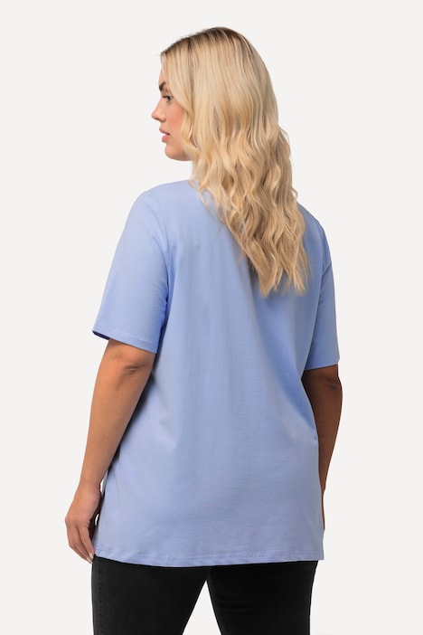 T-Shirt, A-Linie, V-Ausschnitt, Halbarm