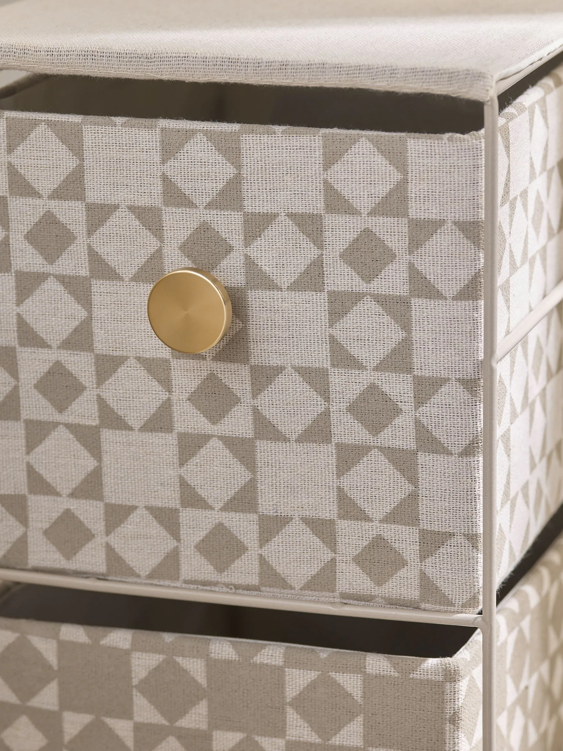 Geo Print Fabric Storage Drawers
