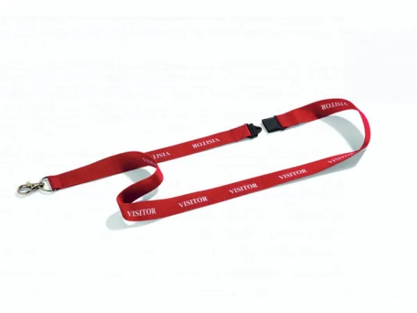 Tekstilhalsbånd Durable 20 VISITOR rød - (10 stk.)