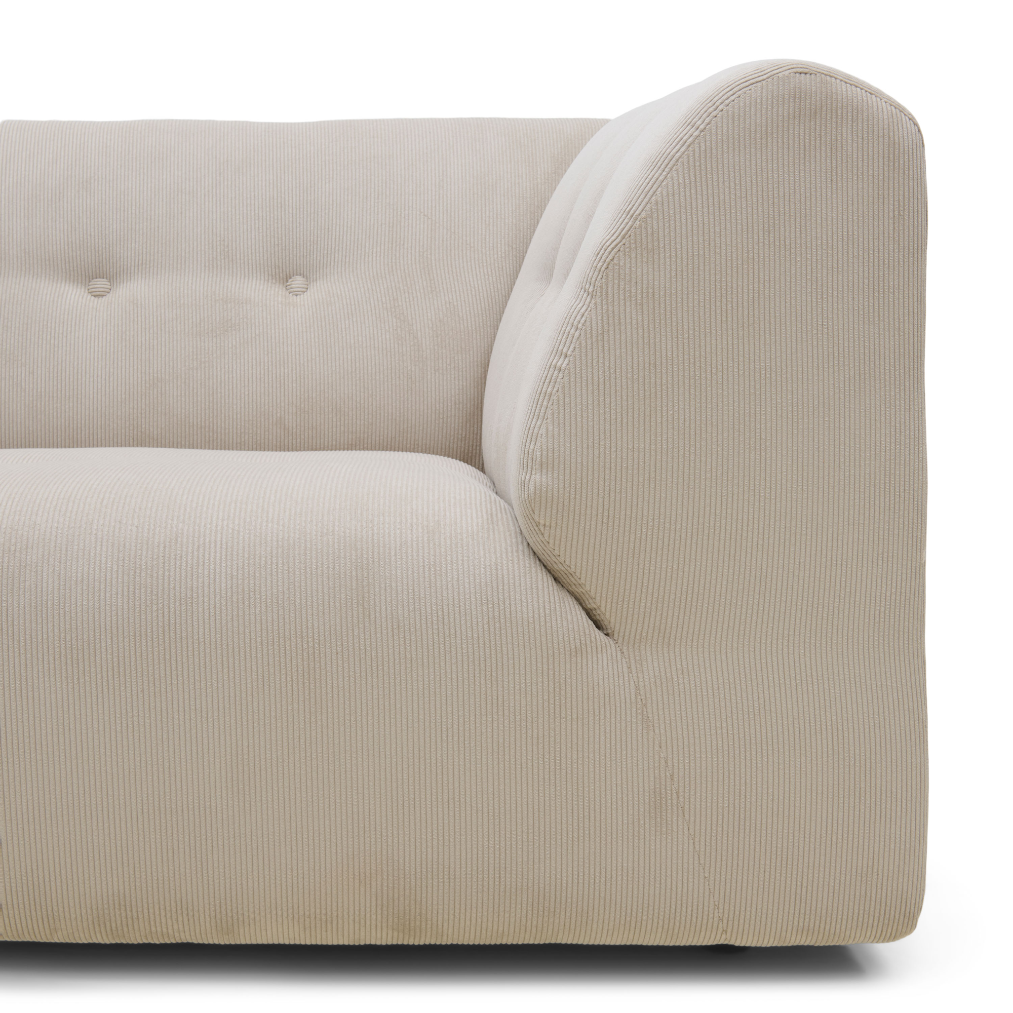 Hoekbank Vint links corduroy rib cream