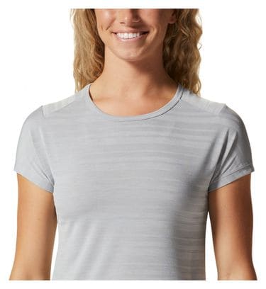 T-Shirt Mountain Hardwear Mighty Stripe Gris Femme