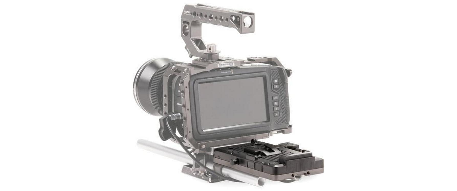 V-Mount Batterieplatte V2 - Tilta Gray<br>Ermöglicht die Stromversorgung einer kompatiblen Kamera sowie von externem Zubehör