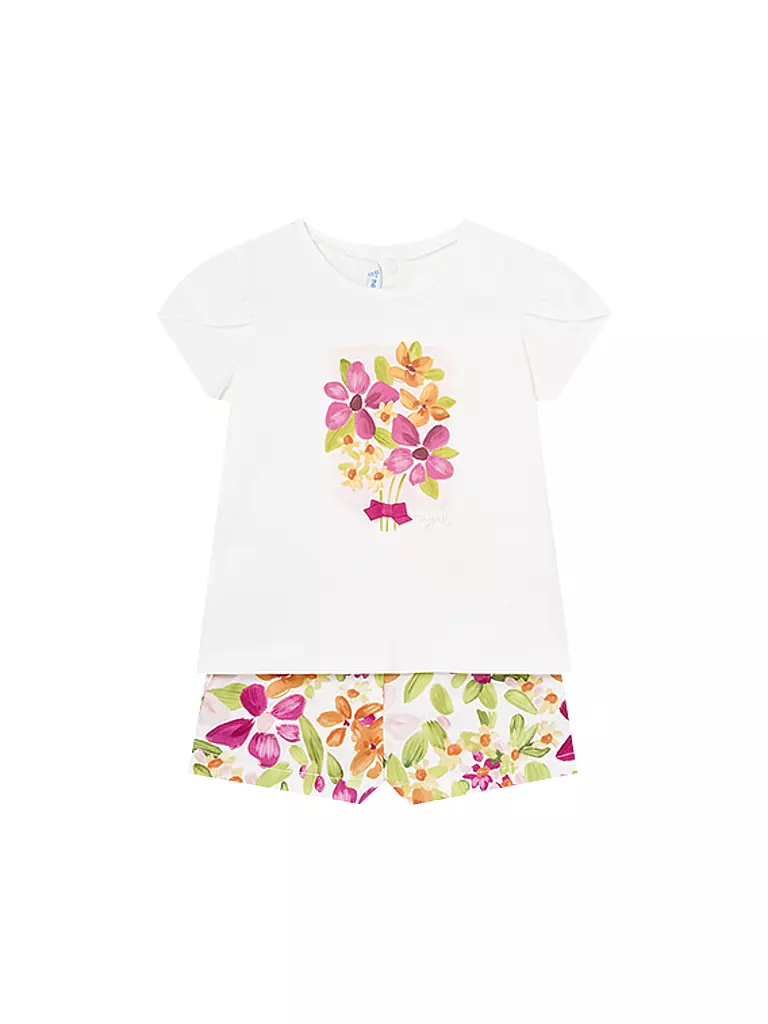 MAYORAL Baby  Set 2tlg T-Shirt und Shorts weiss