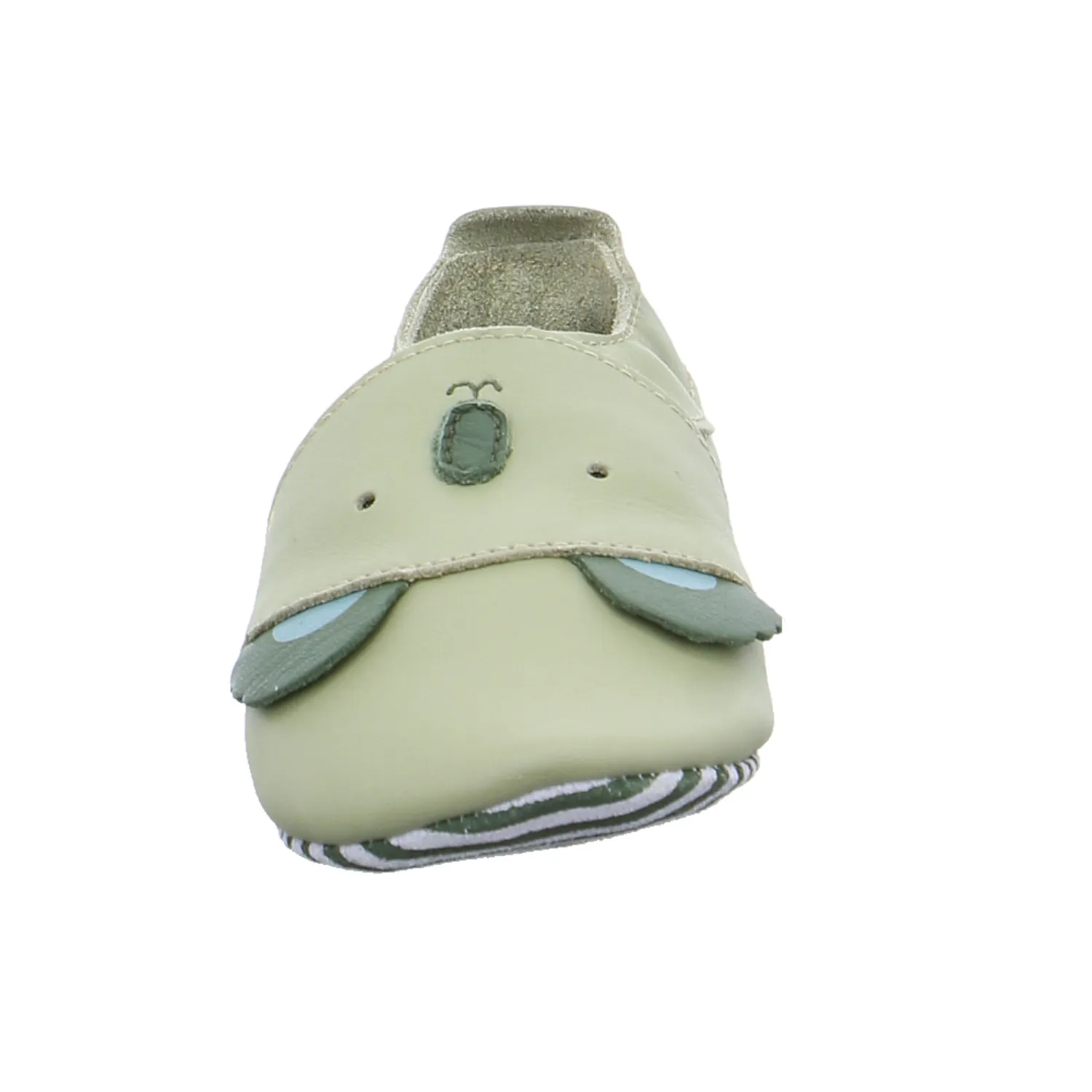 BOBUX Krabbelschuh Grün Leder