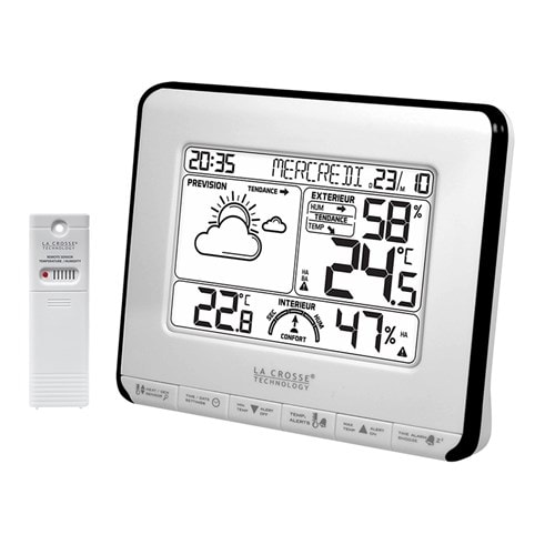 Station météo, alertes, confort , noir