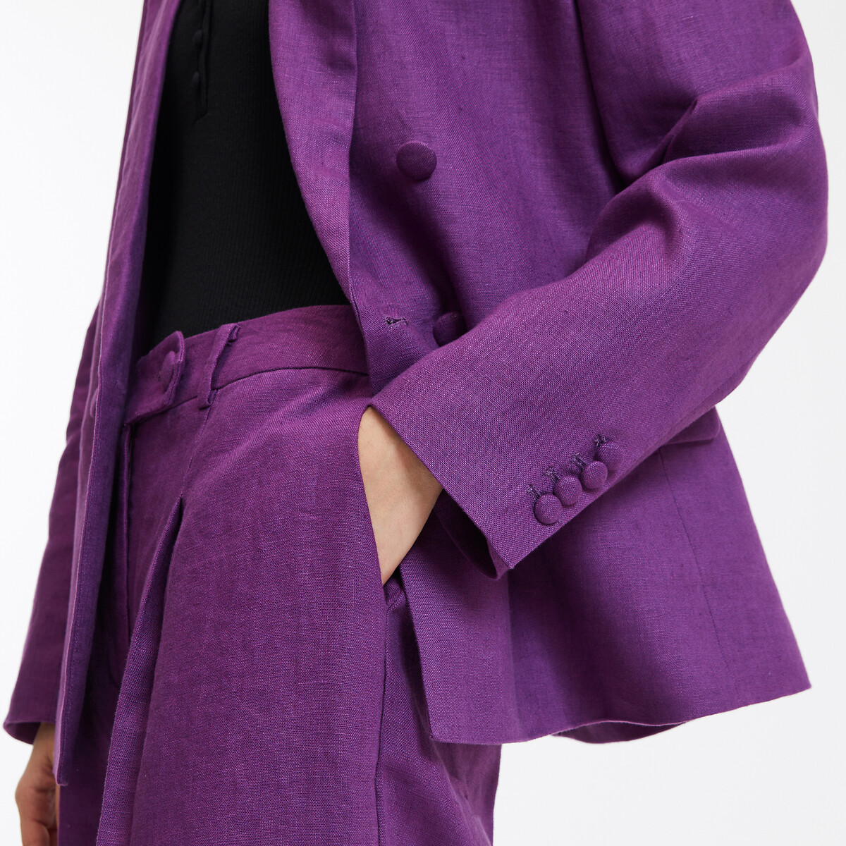 COLEÇÕES LA REDOUTE<br>Losvallende gekruiste blazer, Assinatura ISEULTT