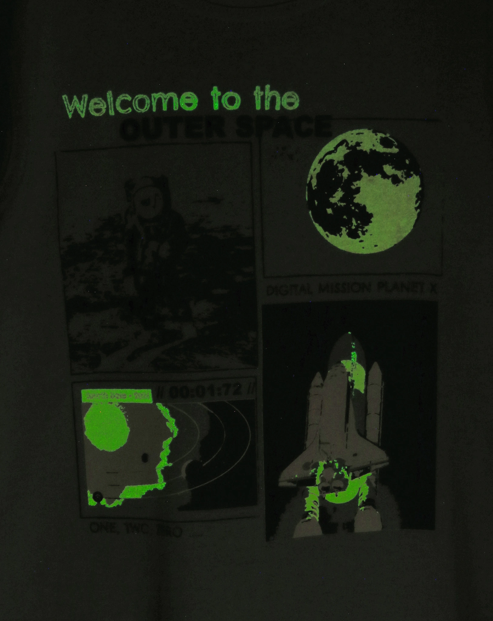T-Shirt WELTRAUMEXPEDITION in hellblau