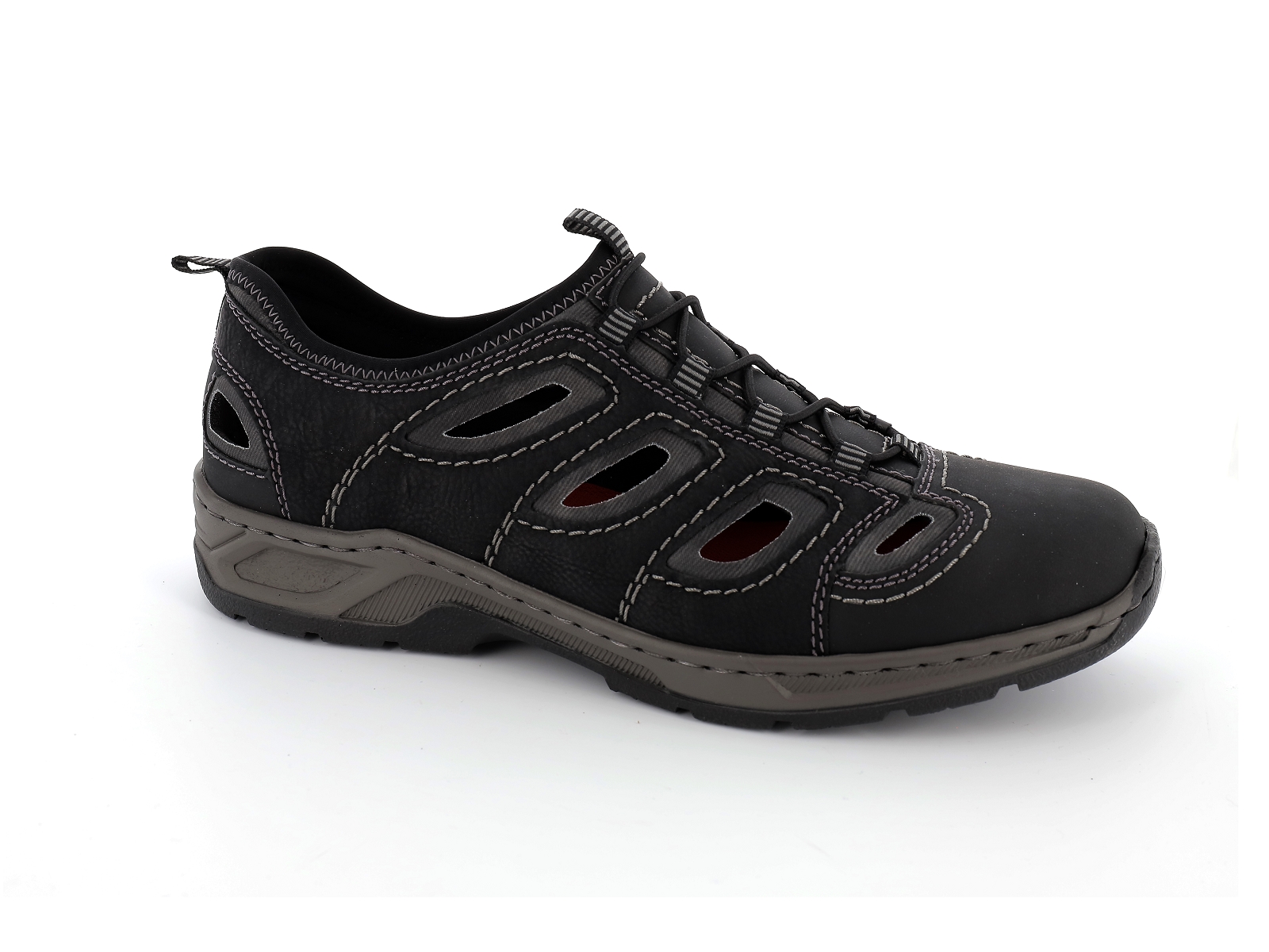 Rieker-14266 Synthétique Noir