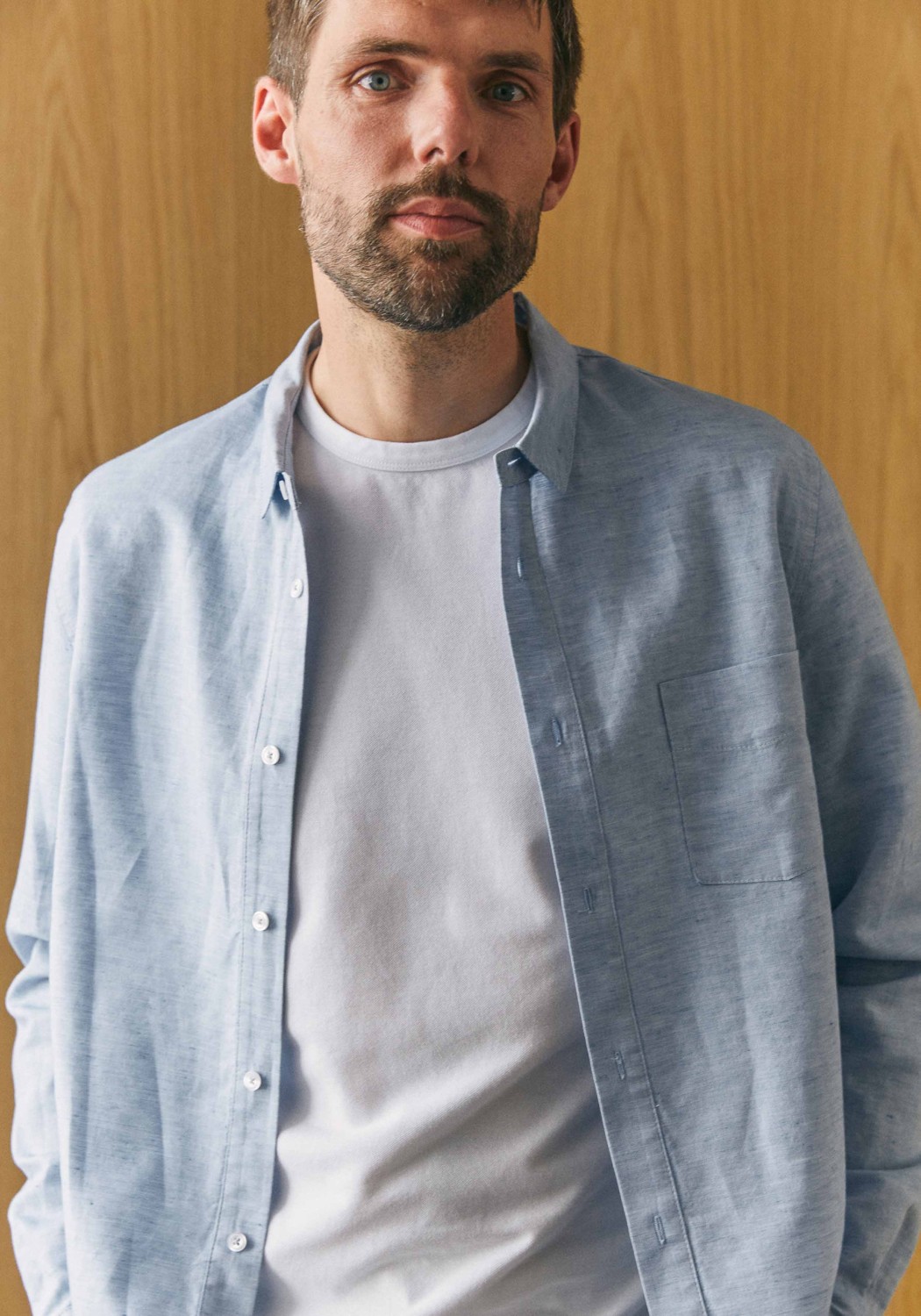 About Companions Leinenhemd Simon Riviera Blue