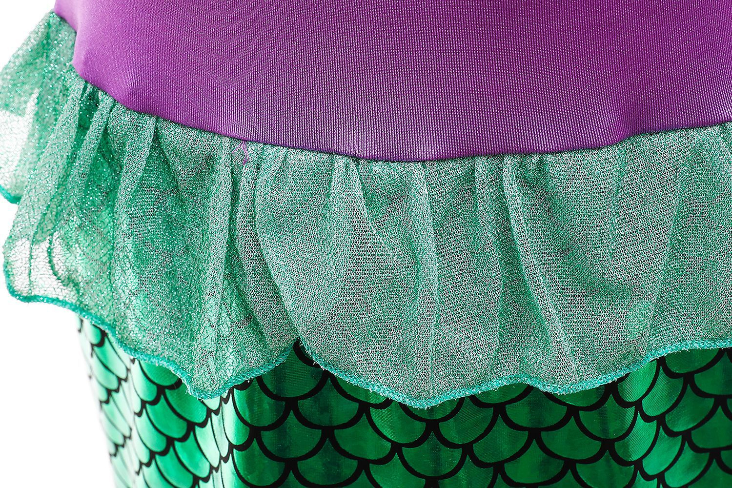 (110-120cm) Fasnachts Kinder Kostüm Meerjungfrau Verkleidung für Motto Partys / Halloween - Lila / Grün