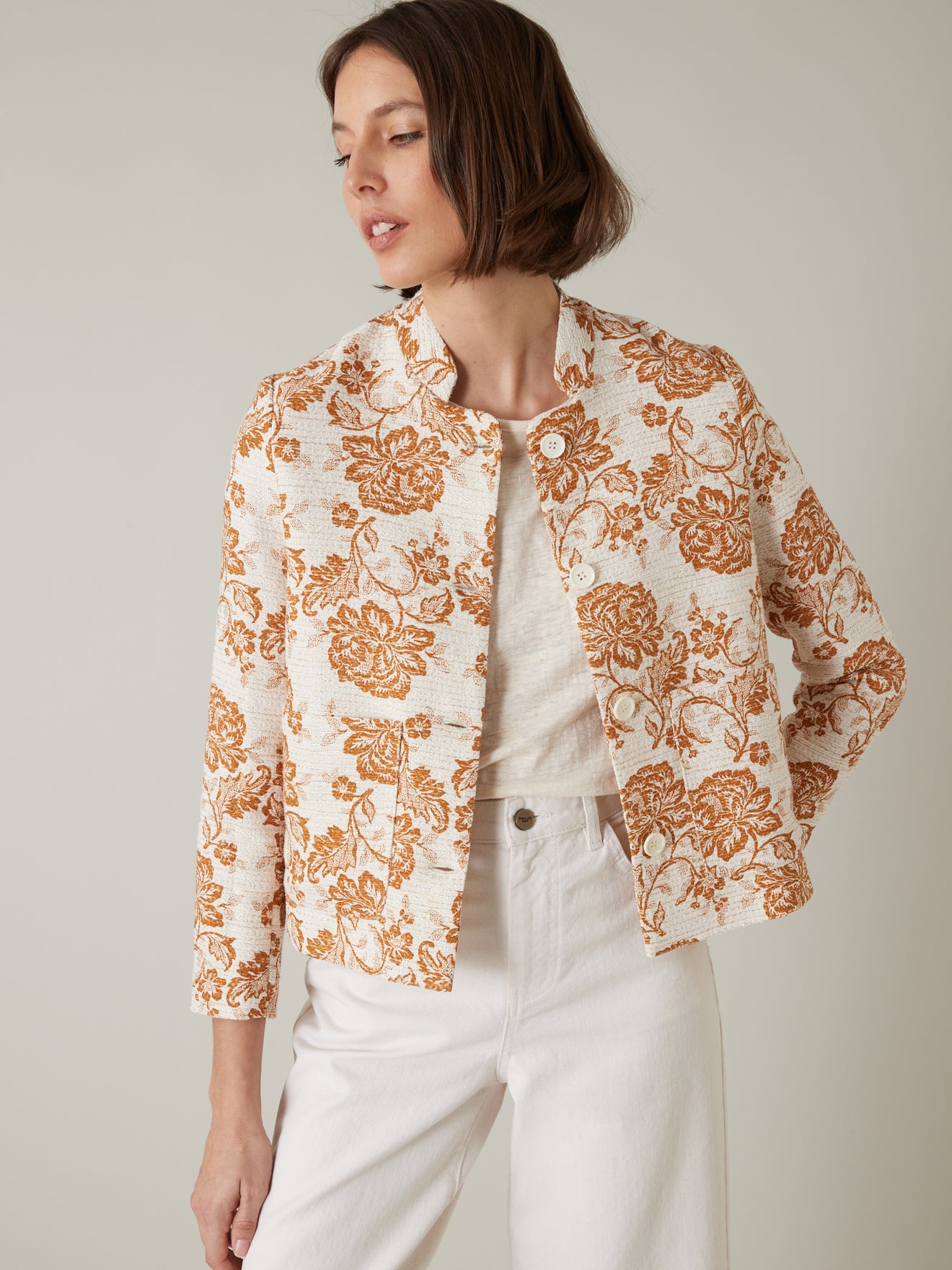 Veste tissu natté femme