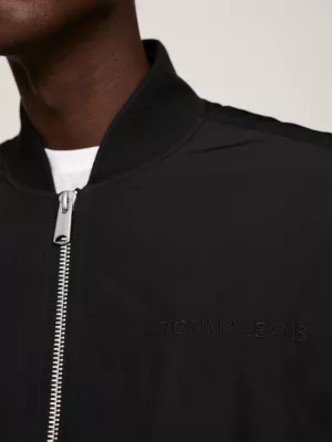Jaqueta Bomber Clássica com Logo Tonal