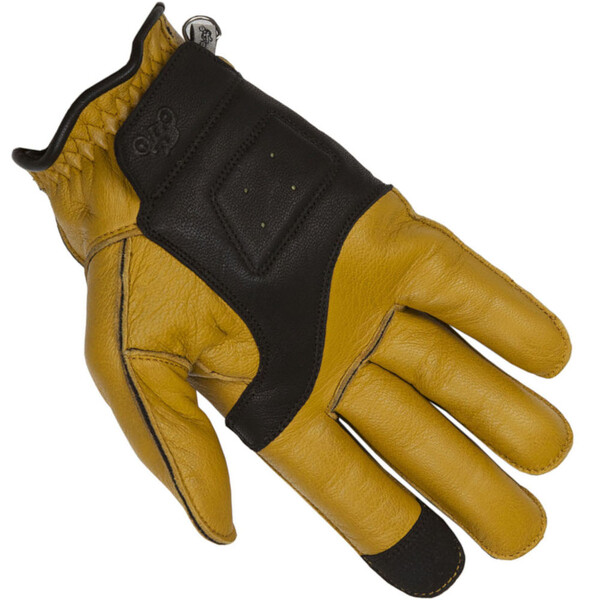 Helstons - Gants Hiro Cuir Soft Or / Noir