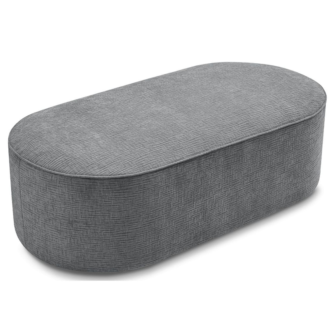 Bobochic Pouf pour canapé modulable Rousseau texturé gris foncé - 140x70x45 cm