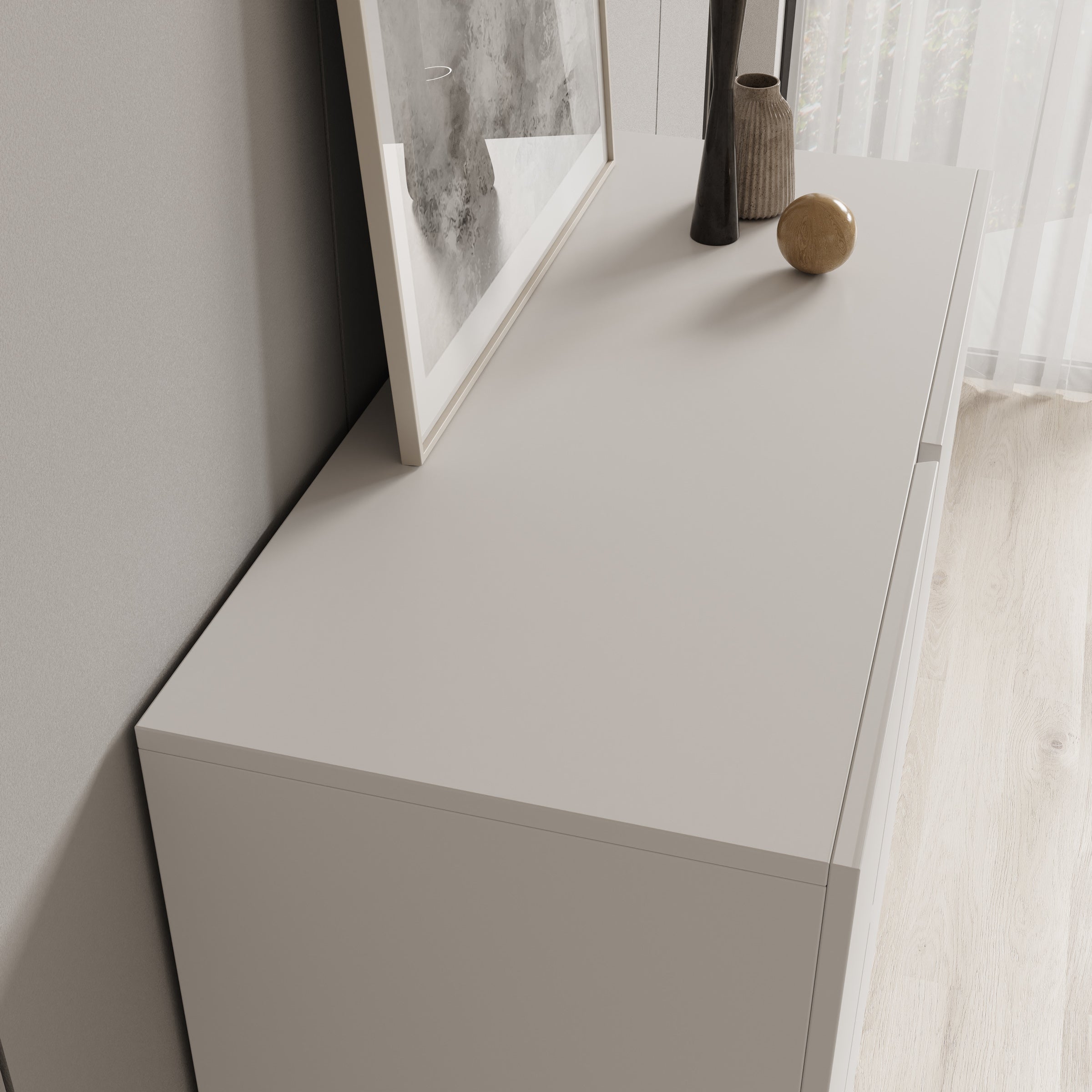 Aroji - Vitrinekast - Wit - 92x40x139 cm