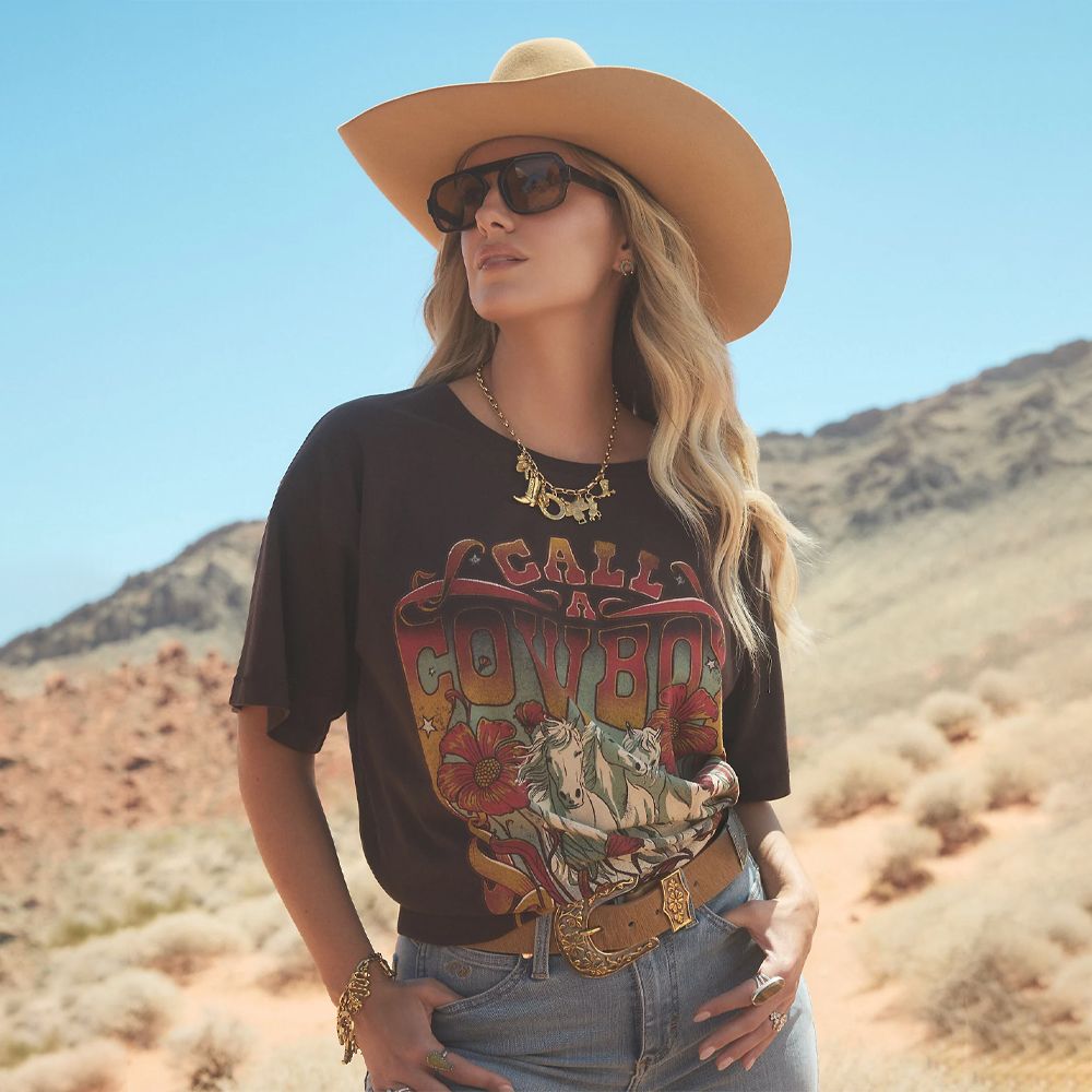 Wrangler x Lainey Wilson Call A Cowboy Oversized Tee