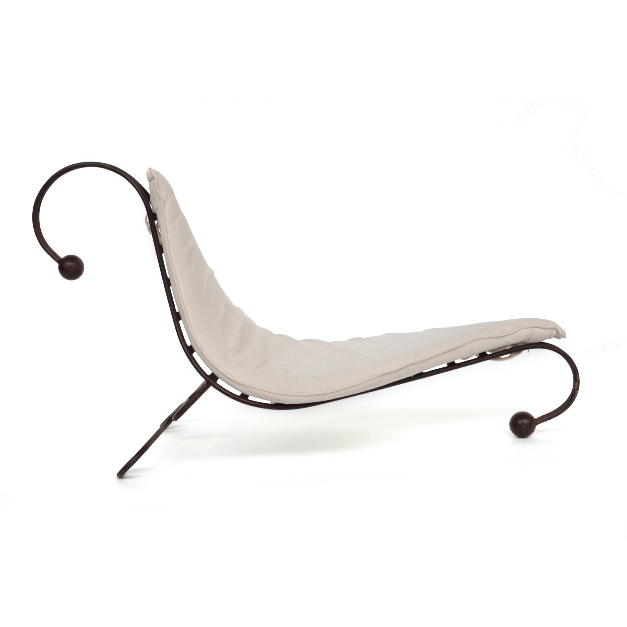 Lazy-Lounger 'Voile' mit Kissen, rostbraun, T 90 oder 116 cm, B 50 cm, H 96 oder 70 cm von fischer's lagerhaus