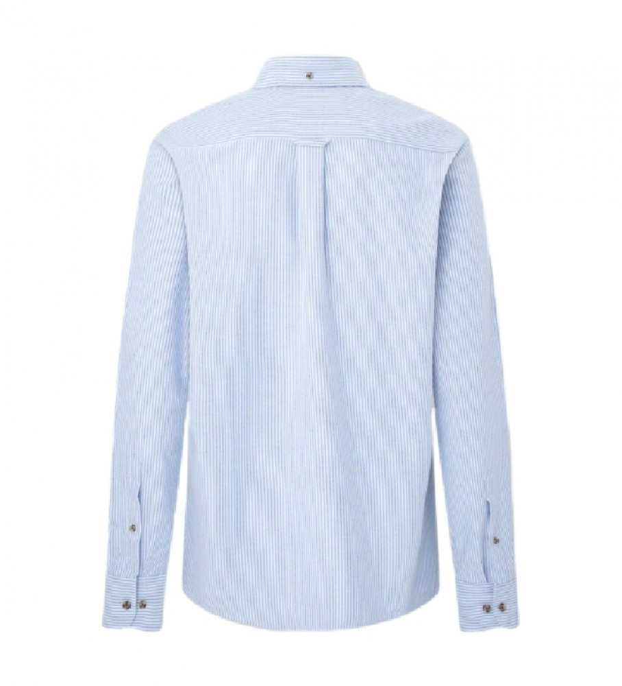 Camisa Hackett Azul Escovado