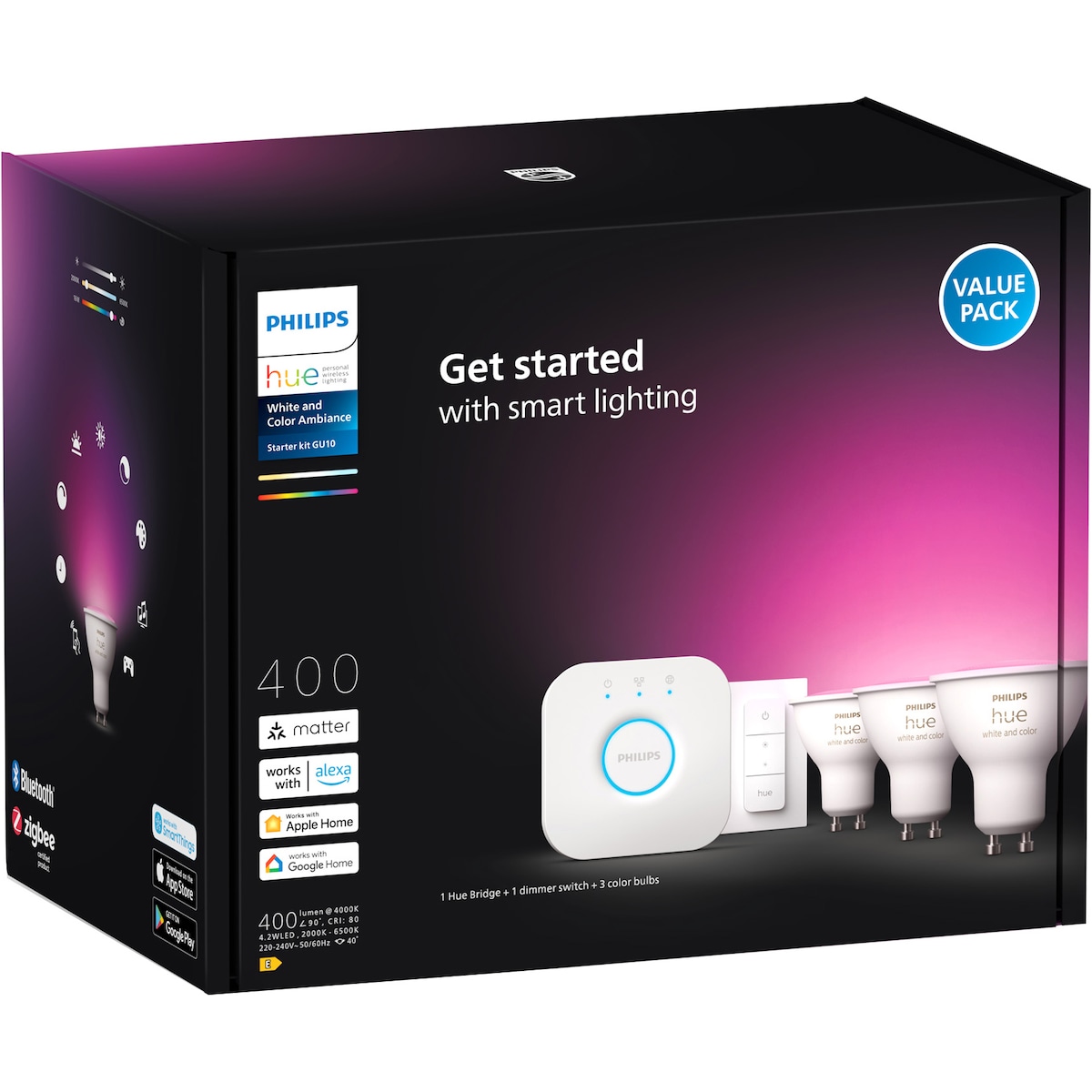 Philips Hue WCA startpakke 4,2 W, GU10