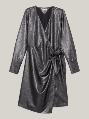 Vestido midi brilhante com amarração Tommy Hilfiger x Festive