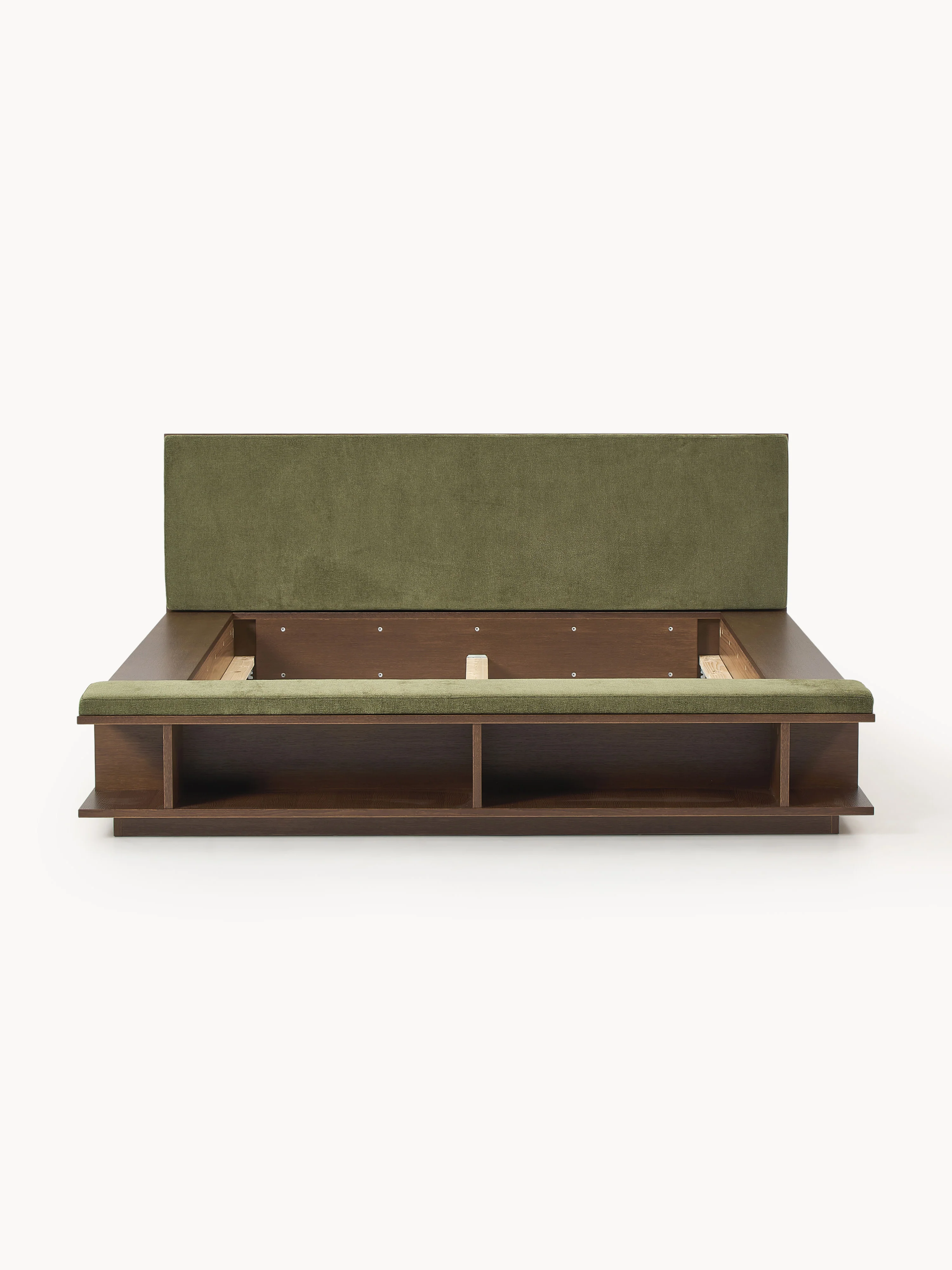 Houten bed Clark met bank en zijplanken