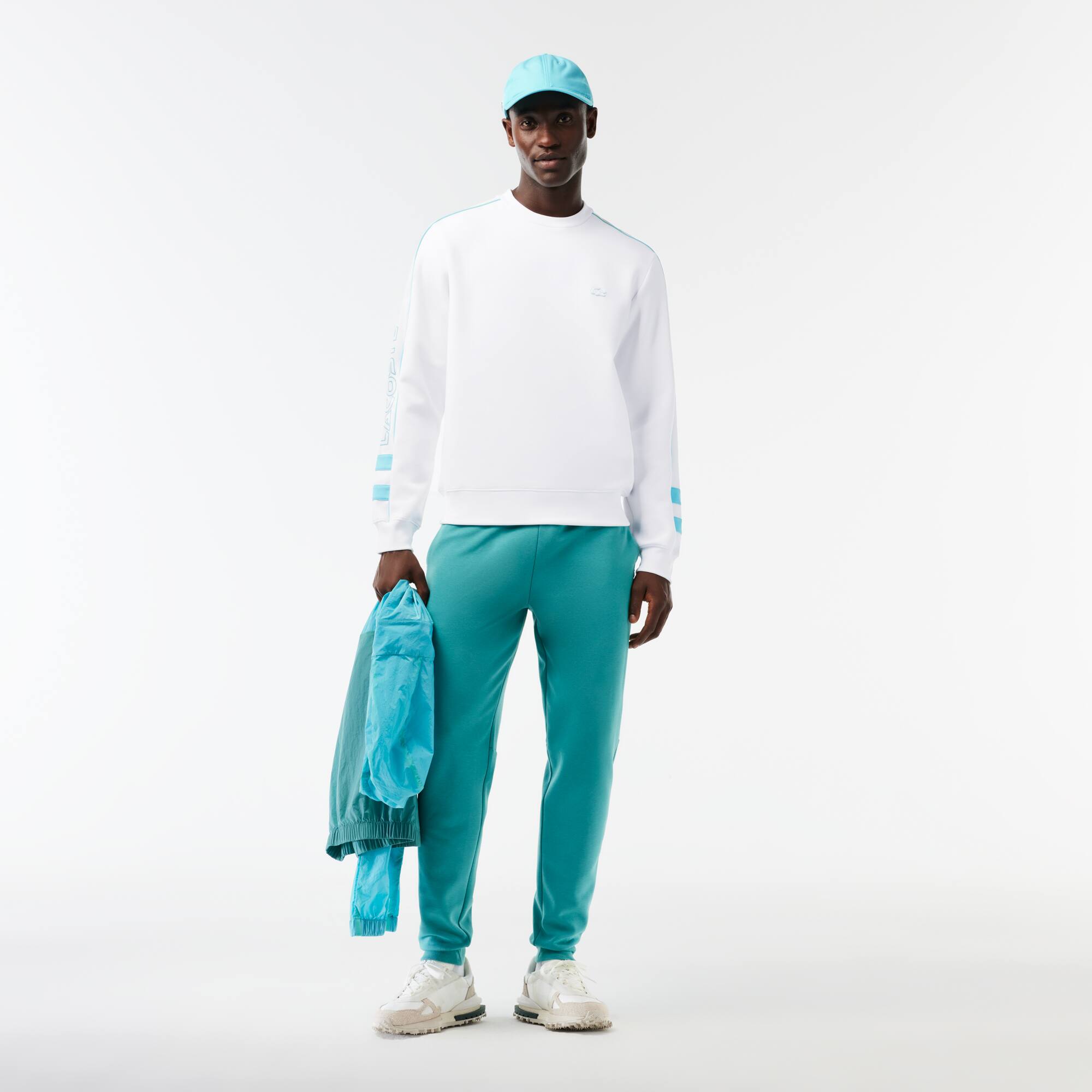 Sweatshirt Jogger avec broderie en double-face de coton Sweatshirts - Blanc - Lacoste - Homme