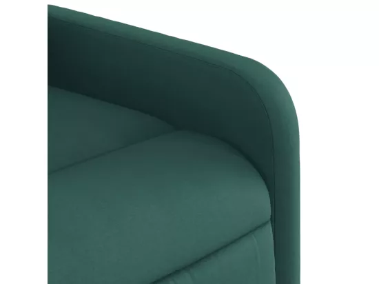 Fauteuil inclinable massant Vert foncé Tissu