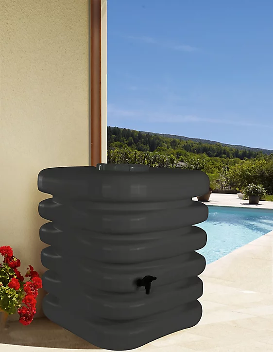 Récupérateur d'eau Belli gris Anthracite 1000L